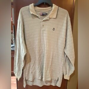 Chaps Long-Sleeve Polo Shirt - Light Tan